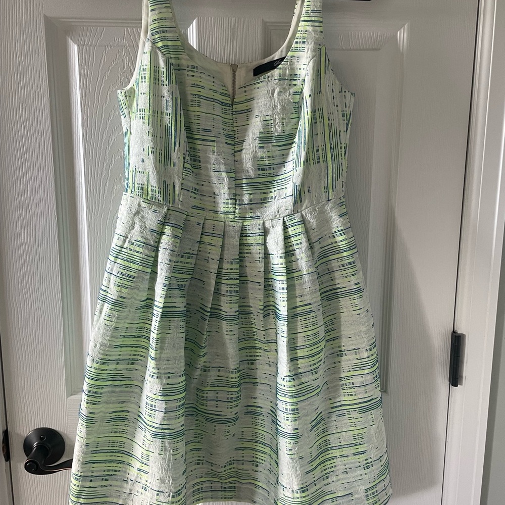 Sugarlips Green and White Pleated Sundress